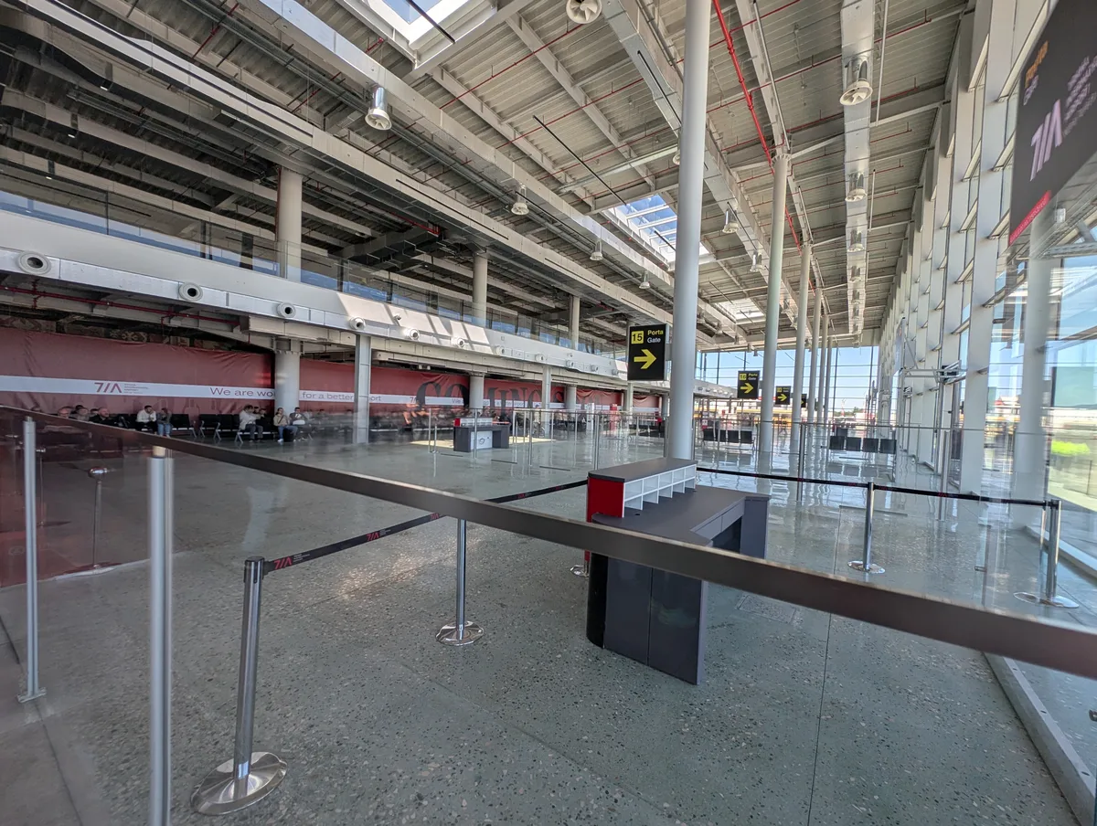 Gates inside Tirana Airport terminal