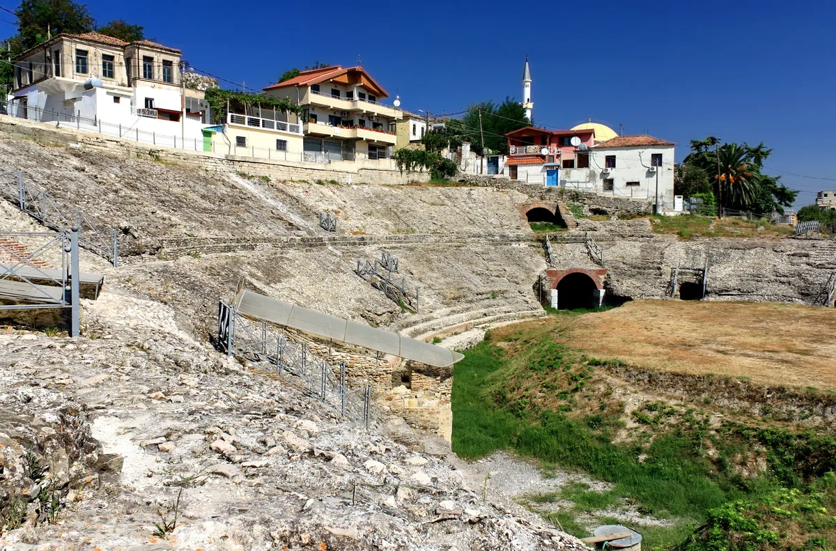 The Roman amphitheatre in Durrës